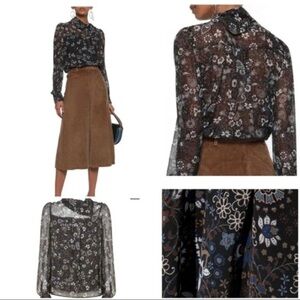 See by Chloé - Luxurious Tropical Floral Paisley Sheer Women's Longue SleeveTop